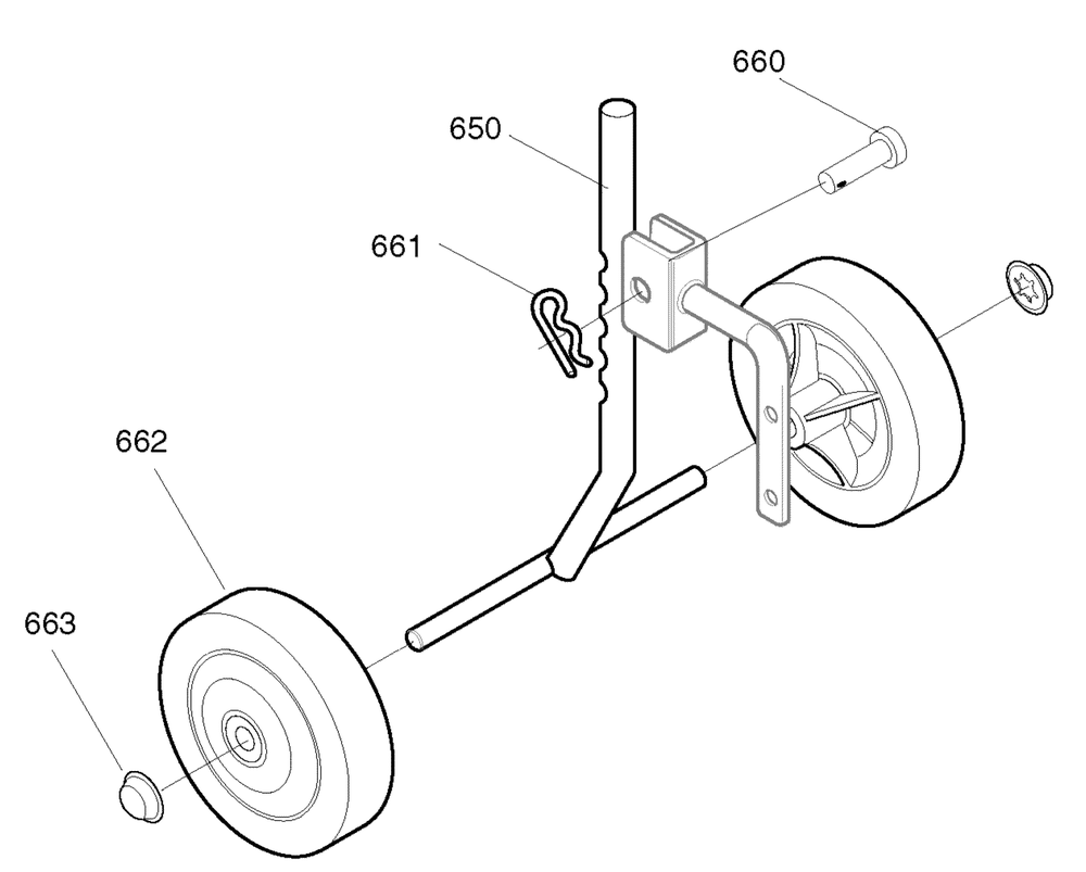 Wheel Assembly Diagram and Parts List for 11052X92NA 2003 Briggs and Stratton Cultivator